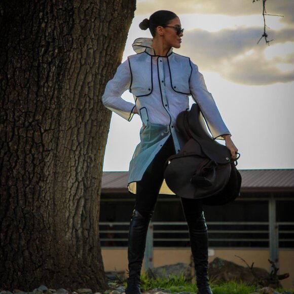 Clear Equestrian Raincoat-Medium - Picture 1 of 3